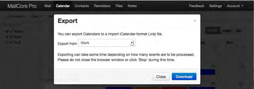 Export Calendar as an.ics file. The Export tool enables you to create a portable.
