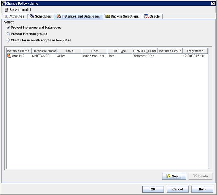 Oracle Intelligent Policy (OIP) configuration Create the Oracle Intelligent Policy for database