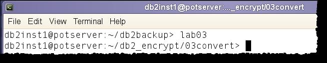 Lab 3 - Convert a cleartext database to ciphertext (encrypted) 3.1 - Create a cleartext (non-encrypted) database 1.