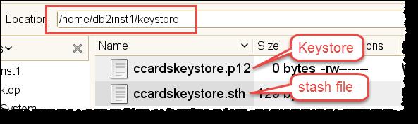 sh Notice the two files created in the "keystore directory": the keystore itself and the stash file. A stash file is used as an automatic way of providing a password.