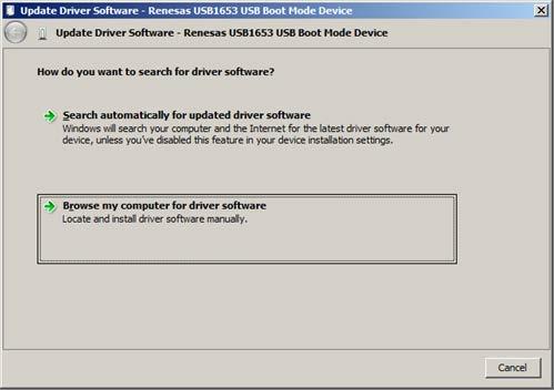 (1) When the wrong driver is being recognized, Windows Device Manager will show the following state.