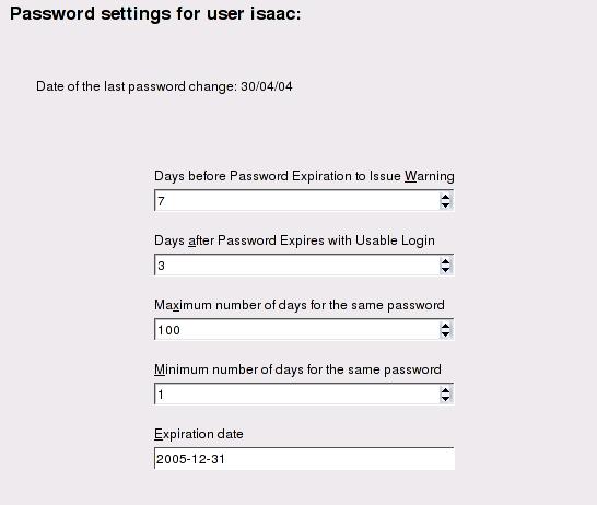 Setting password