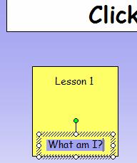 Create a hyperlink to the beginning of a lesson. 11. Draw a square, change the line size, and fill. Select the square from the toolbar. Bring your cursor onto the page and draw a square.