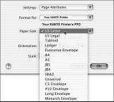 Select your printer from the Format For menu (fig. 2.