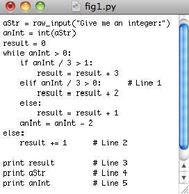 Figure 1 13) Given user input of 6, what output is produced by Line 3 in Figure 1?