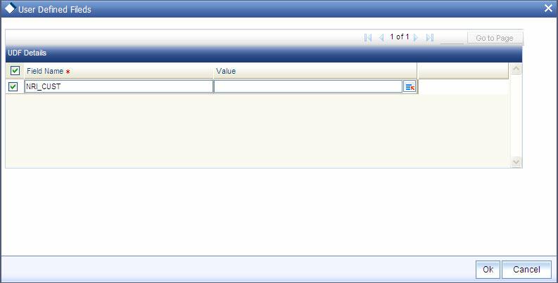 2.8.3 Indicating the Value of a user defined field for a customer At the time of creating a new customer in the Customer Information Maintenance screen, click UDF button to invoke the User Defined