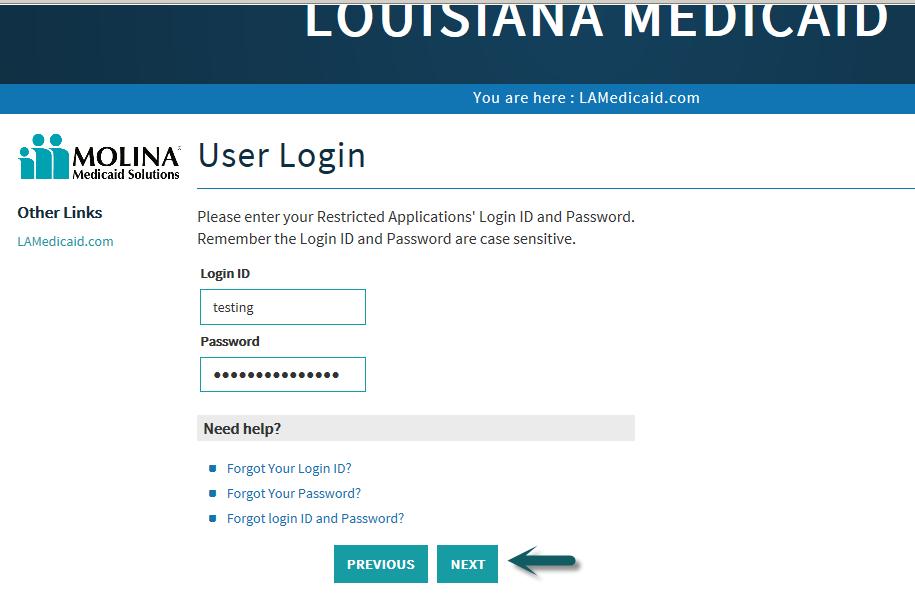 Users associated with this account are now taken to the User Login screen where they will enter