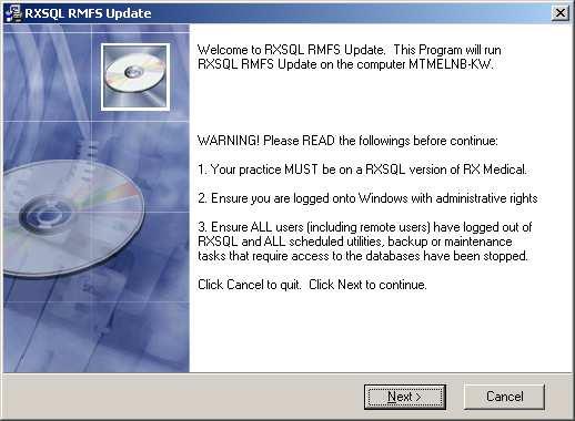 If the Open File Security Warning dialogue box appears, select the Run option. 7. The Update will then begin to run.