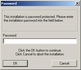 11. You will then be prompted to enter the Password. This Password has been supplied to you separately via fax.