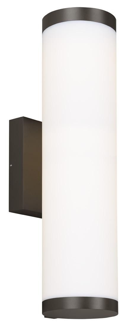 GAGE 20 WALL SCONCE Classically elegant with contemporary cylindrical design, the Gage wall sconce creates a wide dispersion of soft LED up and down light to create both accent and ambient outdoor