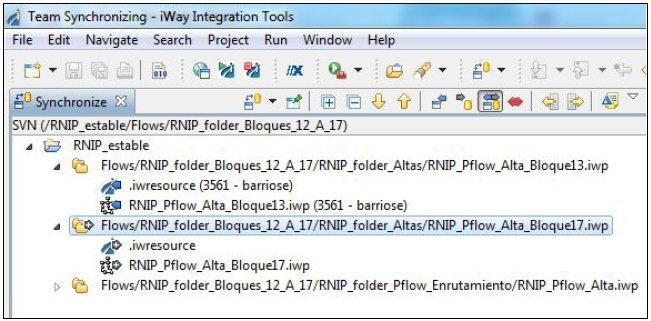 1. Installing and Configuring a Source Management (Version Control) Repository for iway Integration Tools A File icon with a red arrow pointing left or right indicates that a file has been deleted on