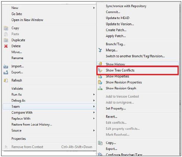 1. Installing and Configuring a Source Management (Version Control) Repository for iway Integration Tools Show Tree Conflicts If you have a file that is in conflict, you can review the details by