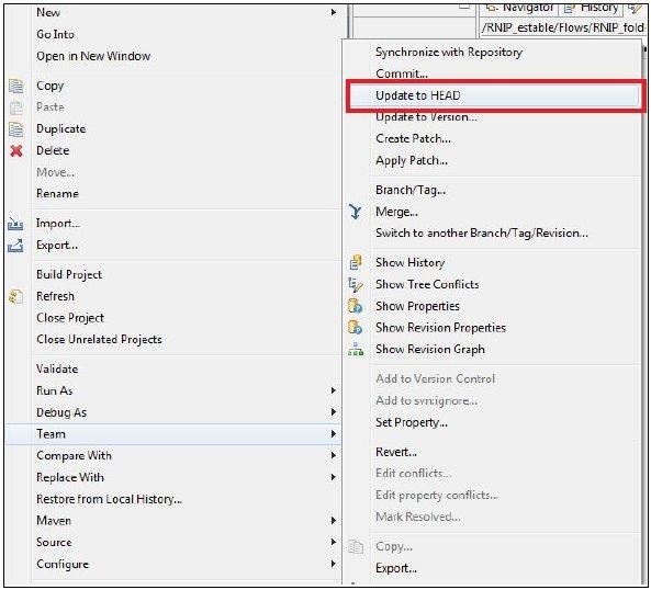 Common Commands Used With Apache Subversion Right-click your project, select Team from the context menu, and then Update to