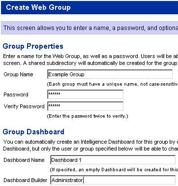 create groups Name of Web Group should not match any name of a user Click the link to access
