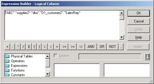 logical to physical mappings Double-click logical table source to open dialog box Build or view mappings Click