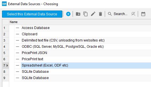 Select the data source and click the button. Then click on Read Data from Source If the source is a file, the file selection window will be displayed. 3.1.