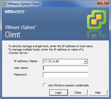 2a. Installing a Virtual Appliance using VMware 1. Logging in to the VMware Client To install the virtual appliance, log in to the VMware Client or Web Client first.