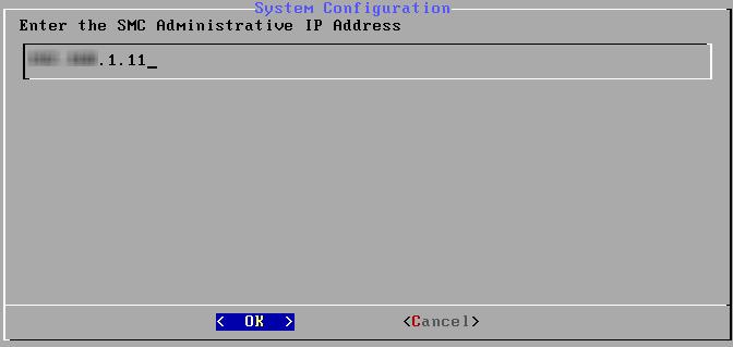3. Configuring the IP Addresses You may need to enable the Full Screen Mode to view the entire screen. 6. Click on the page. Enter the IP address for the virtual appliance. 7. Select OK. Press Enter.