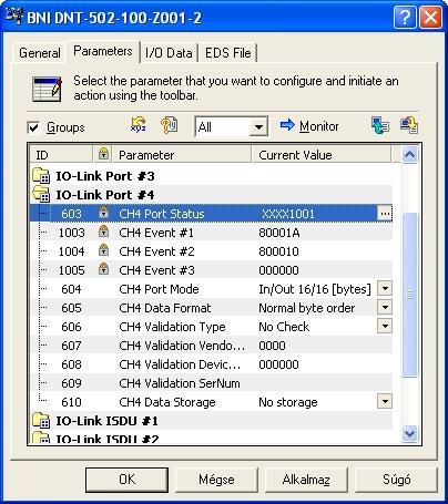 Balluff Network Interface DeviceNet / BNI DNT-52-1-Z1 6 Module configuration 6.5. Events IO-Link events allow a standard or vendor specific information about any alarms or informational messages to be delivered.