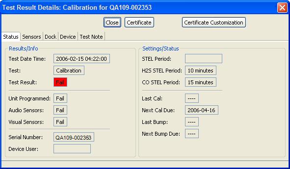 Operator Manual Devices 6. Click Remove Datalogs. 7. After the datalogs are removed, a confirmation message is displayed. Display Test Details 1. Start Fleet Manager II. 2.