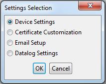 Operator Manual Administration 3. Select Device Settings, and then click OK. The Device Settings Editor dialog box is displayed. 4.
