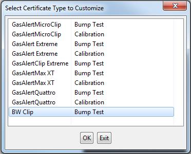Operator Manual Administration 3. Select Certificate Customization. The Select Certificate Type to Customize dialog box is displayed. 4.