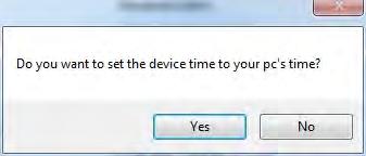 Devices Configure Devices via IR Link 7. The Do you want to set the device time confirmation dialog box is displayed. Click Yes. 8. After the time is set, a confirmation dialog box is displayed.