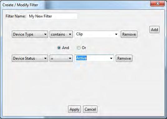 Sort, View, Filter and Export Data Filter Data 7. To add another rule to the filter, click Add. If both rules must be true, then select And. If one or both rules can be true, the select Or.
