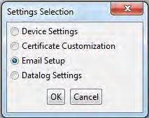 Administration Settings 3. Select Datalog Settings, and then click OK. The Datalog Settings dialog box is displayed. 4.