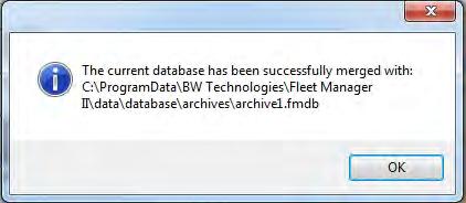 Click OK to return to the Database Merge dialog box. 10. Repeat as necessary to merge multiple databases.