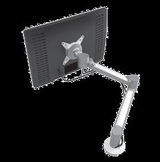 Benefits: Fully dynamic arm allows user height adjustment without tools Cable management integrated inside the arm Universal tablet holder available for ipads and tablets Articulating arm allows