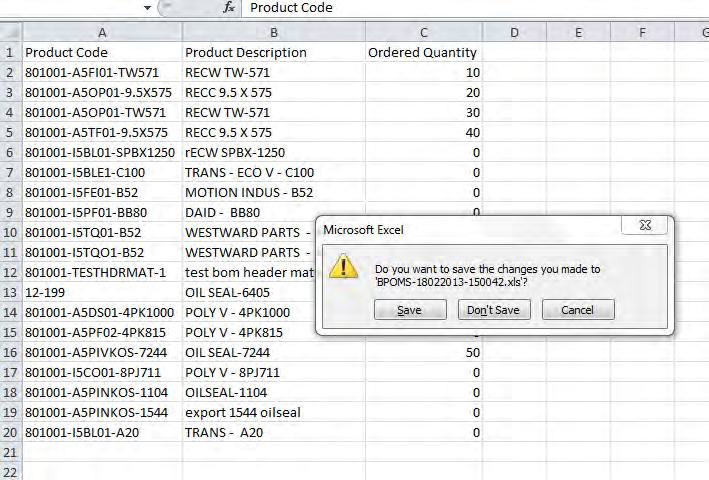 14. Now excel file needs to be uploaded
