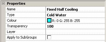 Click the Add Group icon, this will create a new cooling group.