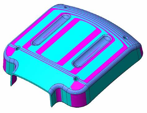 The thickness box becomes active when the zebra strip check box is unchecked. Specify the inclusive angle where you require the curves to be shown. 90 to -90 will cover the whole component.