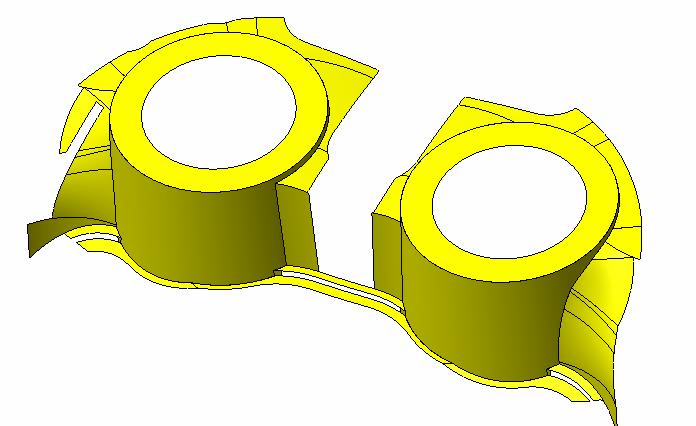 Ensure that the Select all peripheral edges of a sheet body icon is selected Select all peripheral edges of a sheet body Select the body to create the curves Select the yellow modified surfaces