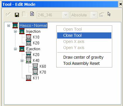 VISI Mould - Tool Build Tutorial To close the view RHM click the parent node again and choose the close tool option. Right Mouse Click again at the root of the tool tree.