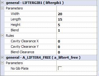 lifters, use the values shown in