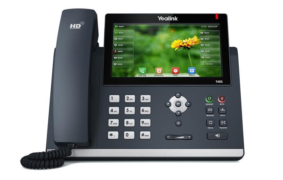 Yealink SIP-T48S Gigabit VoIP Desktop Phone with 7-inch Touch-Screen The SIP-T48S IP Phone is a dynamic business communications solution for executives and professionals.