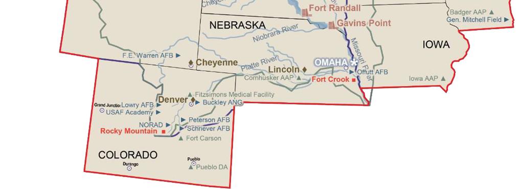 Missouri River System) Protected Cultural Sites 2,300+ projects annually 658 miles of levees 37 Public Water Systems w/intakes (700+ straws )* Centers of Expertise Protective Design MCX