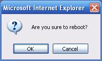 Figure 7-17 Click reboot button, system pops up the following dialogue box. See Figure 7-18, Please click OK to reboot.