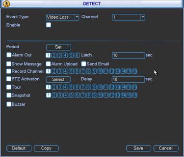 In Encode interface, click snapshot button to input snapshot mode, size, quality and frequency. See the interface on the left of Figure 4-19. In FTP interface please input upload interval.