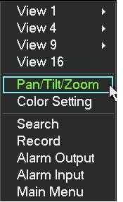 Figure 4-36 Click Pan/Tilt/Zoom, the interface is shown as below. See Figure 4-37. Here you can set the following items: Step: value ranges fro 1 to 8.