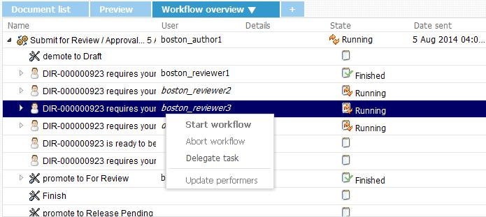 Review and Approve Documents 5. In the From the user field, select the user whose task you want to delegate. 6. In the To the user field, select the user to receive the task and click OK.