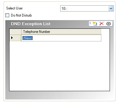 3.3.3 DND Exception List This menu cannot be accessed from the System This menu is accessed from the Admin Tasks 44 43 page. list by selecting User Setup Advanced Settings. For Release 7.