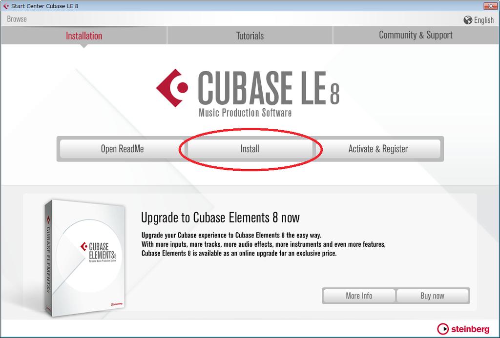 Installing Cubase LE 88 Windows 1. The downloaded file will be in zip format. Uncompress the zip file to create a Cubase LE 8 folder. Double-click Start_ Center.