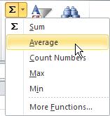 Using Other Basic Excel Functions In addition to the SUM function, there are several other functions that are