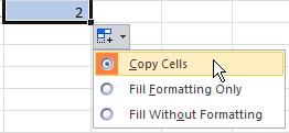 Use the following procedure to create a list using AutoFill. This example creates new columns in the Budget worksheet to cover the second six months.
