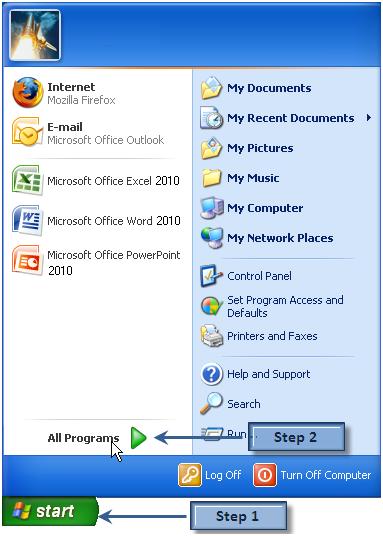 Opening Excel Use the following procedure to start Excel. 1.