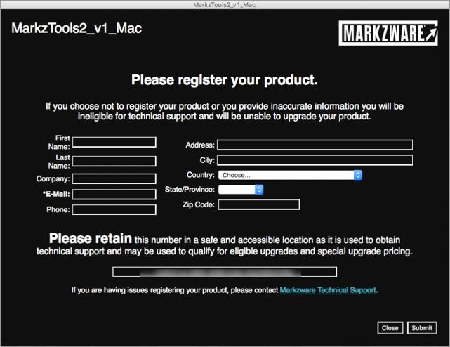 Registering MarkzTools2 Why should you register your software? 1. Registering enables you to receive Tech Support 2.