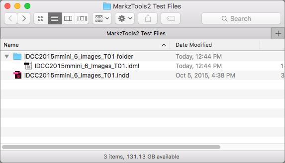 You now have an IDML file MarkzTools2 will create a folder using the InDesign document's filename, and the resulting IDML will be created inside that folder, also named the same as the original